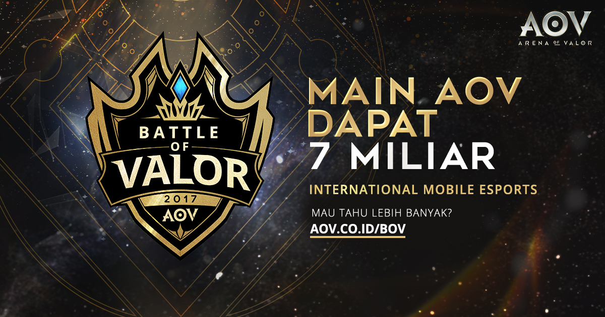 Garena Adakan Turnamen AOV Berhadiah 7 Miliar!