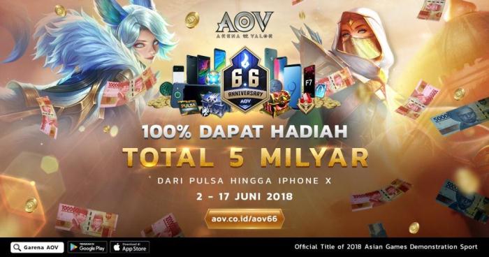 Event Anniversary AoV: Total Hadiah 5 Milyar!