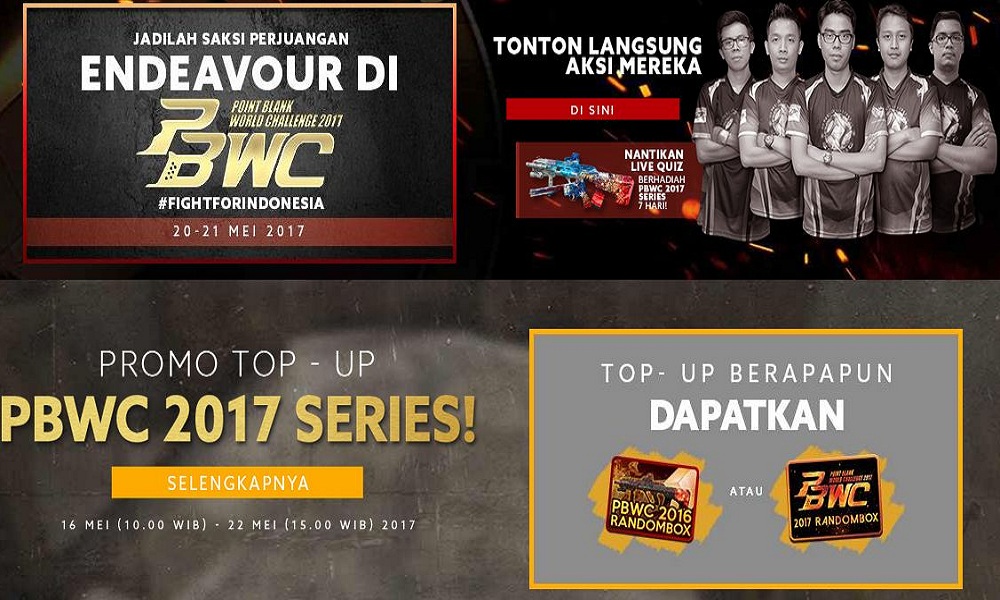 Menyambut PBWC 2017, Garena Gelar Event Keren Bro!