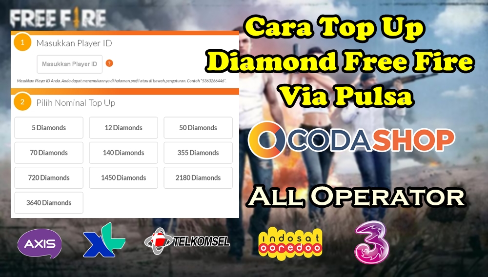 Cara Beli Diamond Free Fire (FF) Pakai Pulsa di 2020