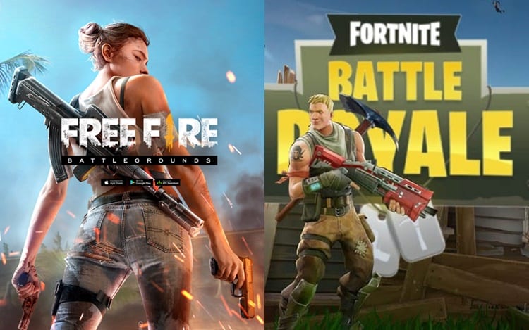 Fortnite vs Free Fire (FF) = Kartunis vs Real Animasi