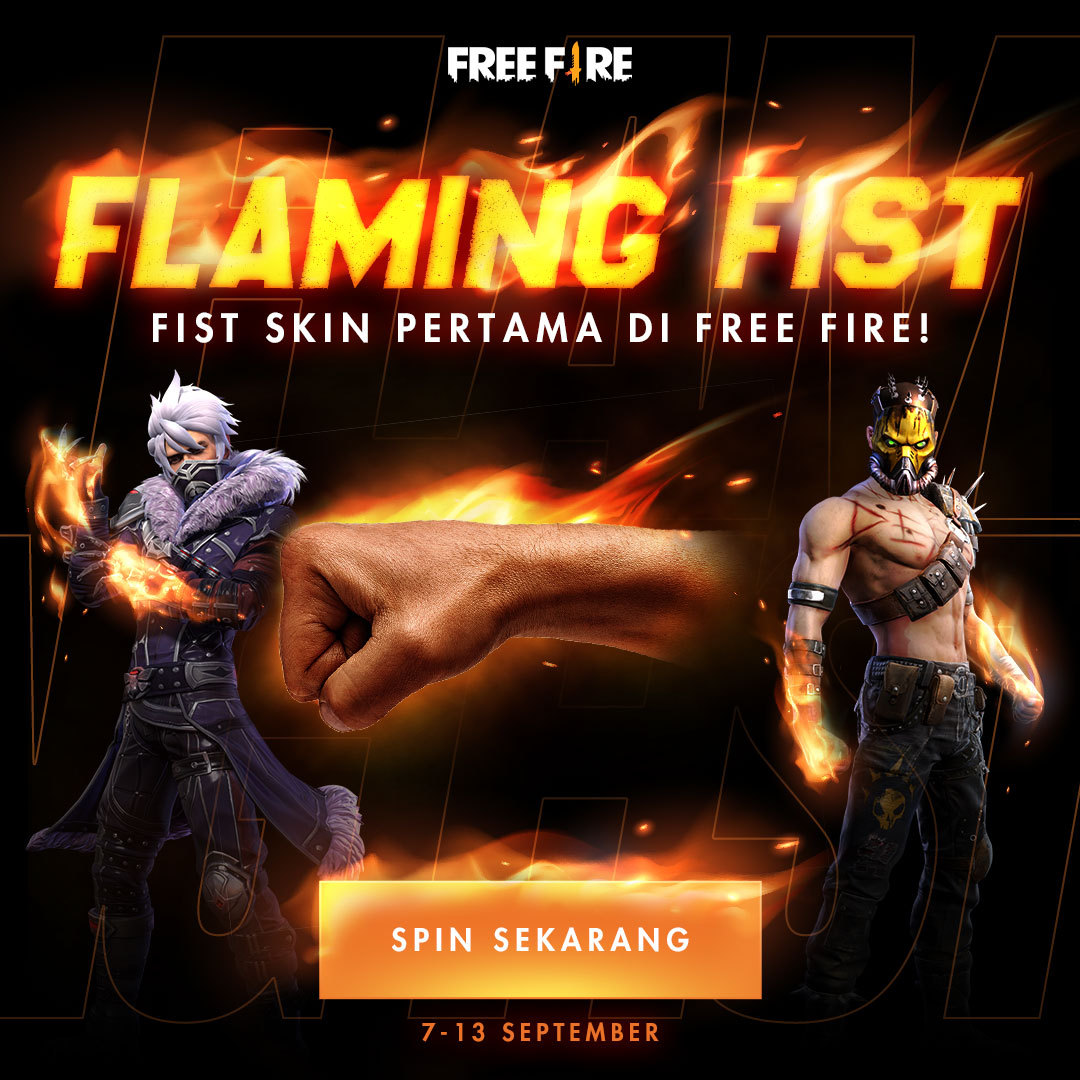 Cara Dapat 9.999 Diamond di Event Spin Flaming Fist Free Fire